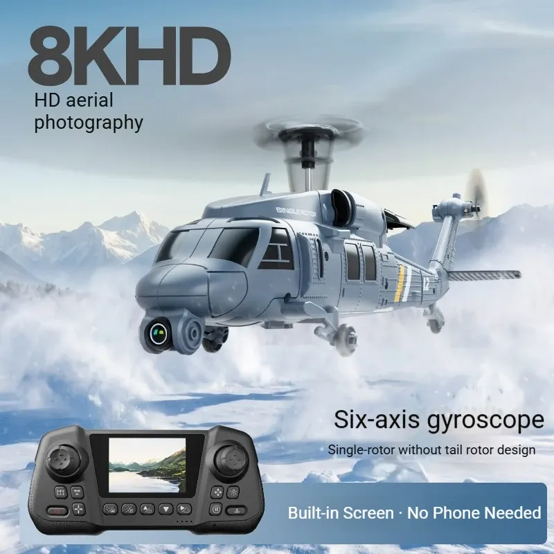 Rc Helicopter Single Rotor - Helicóptero RC L2-DORN Apache com Câmera