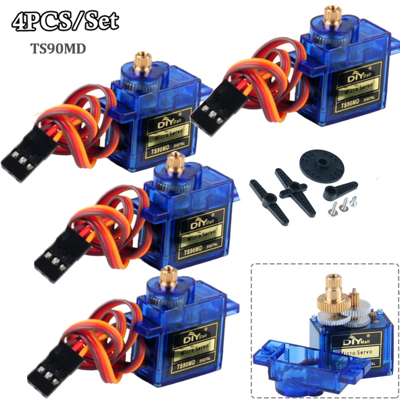 Rc Helicopter Parts - 4 Peças Servo Digital Micro TS90MD