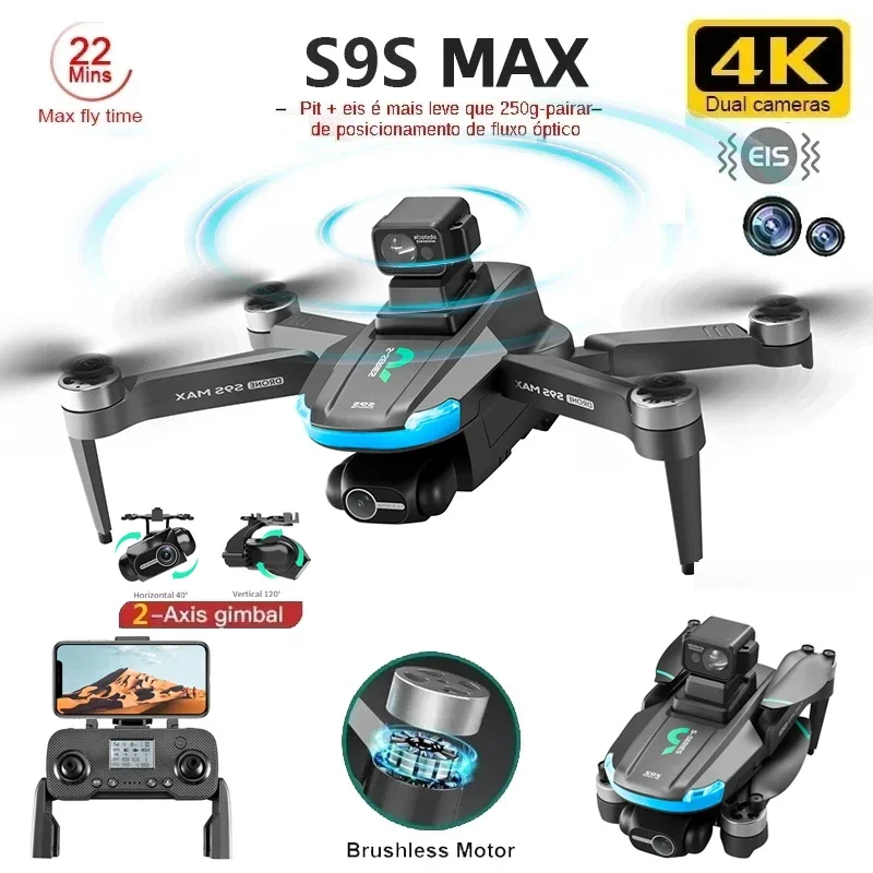 Rc Helicopter Mini - Novo s9s max mini drone 4k