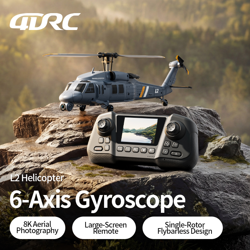Rc Helicopter Single Rotor - Helicóptero Militar Apache RC 4DRC L2
