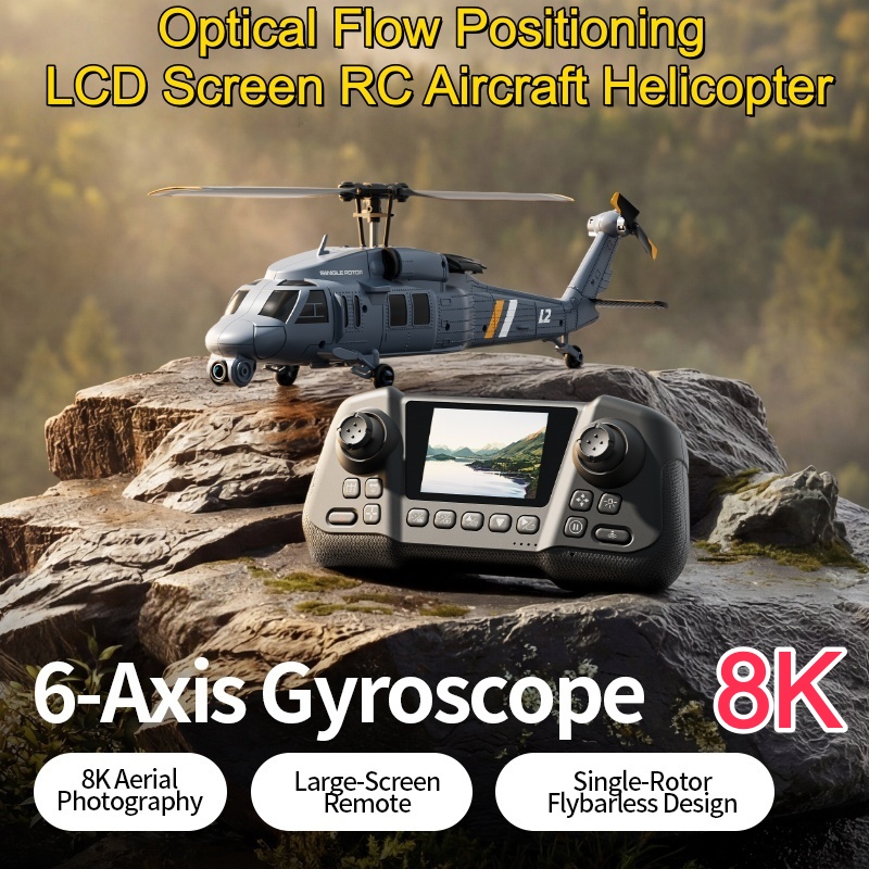 Rc Helicopter Large - Helicóptero RC 8K Flybarless com Fluxo