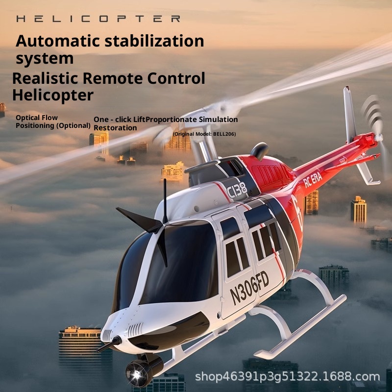 Rc Helicopter Single Rotor - Helicóptero RC ERA C138 Bell 206