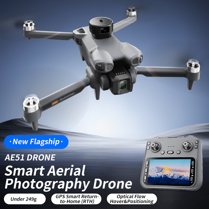 Rc Helicopter Large - Drone RC Dobrável AE51 com GPS,