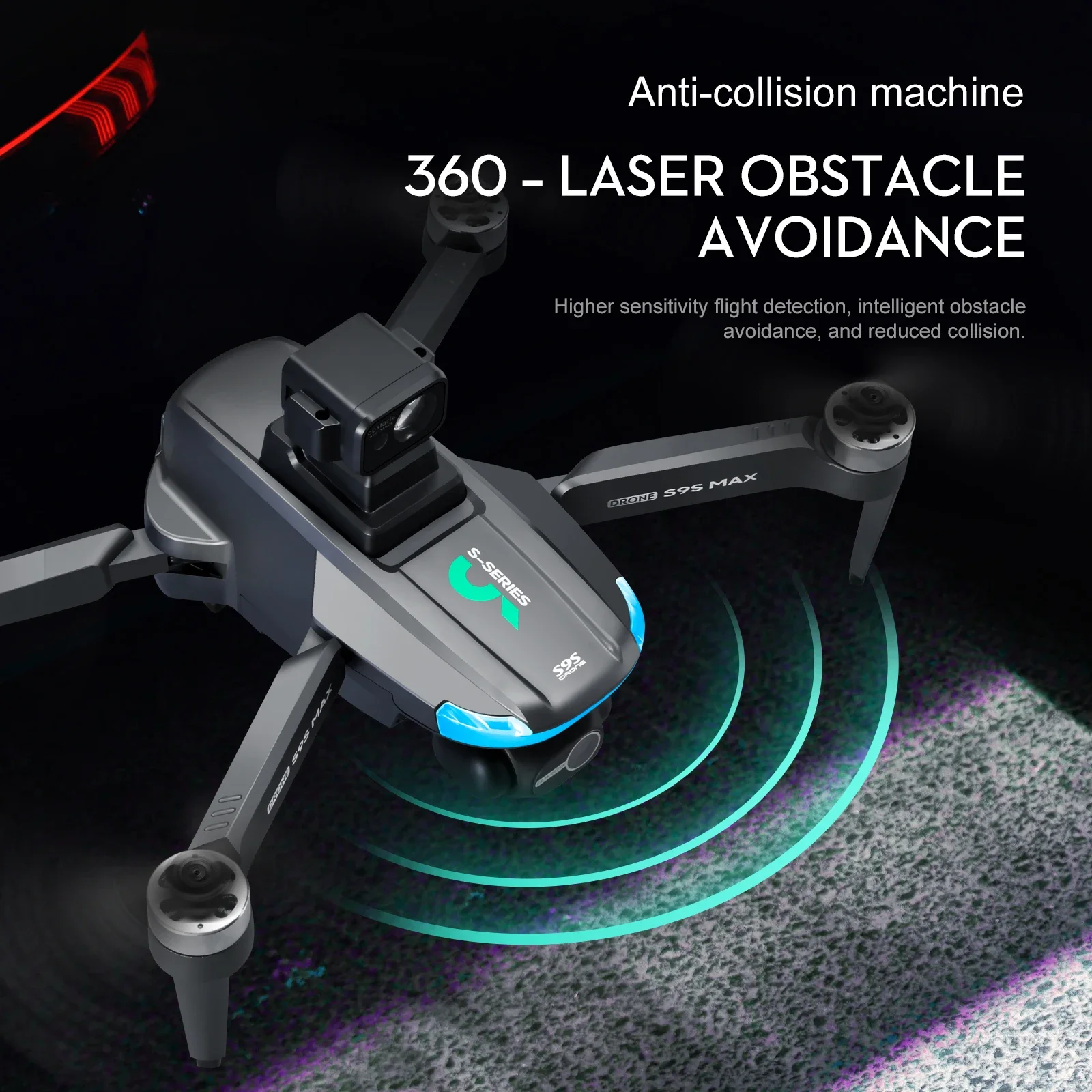 Novo s9s max mini drone 4k 2 e - Rc Helicopter Mini avaliação e preço