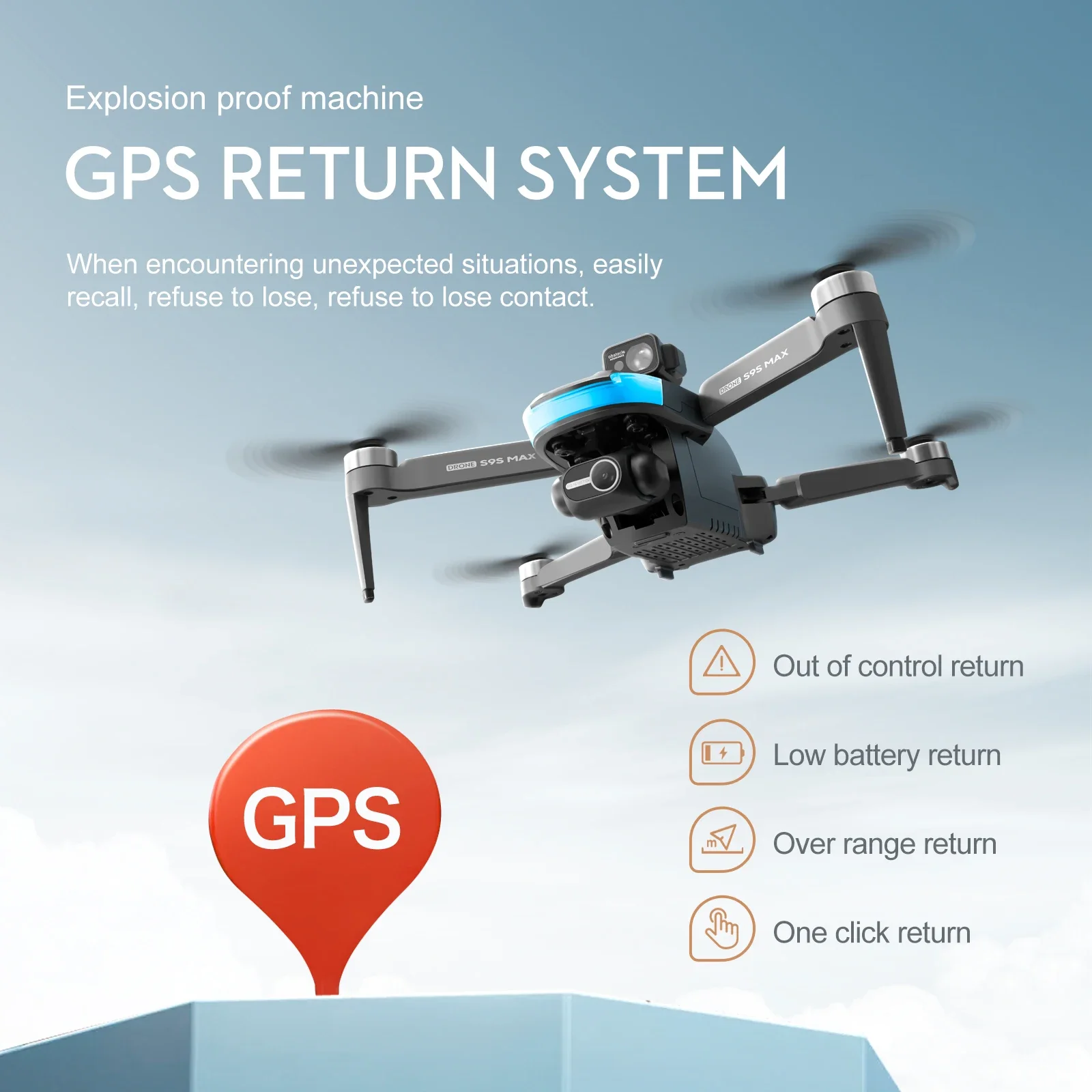 Novo s9s max mini drone 4k 2 e - Rc Helicopter Mini avaliação e preço