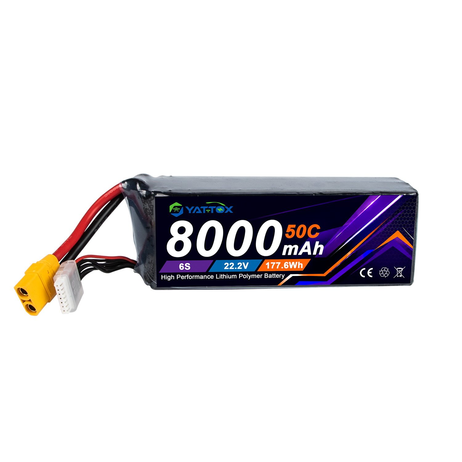 Bateria LiPo Yattox 6S 8000mAh - Rc Helicopter Large avaliação e preço
